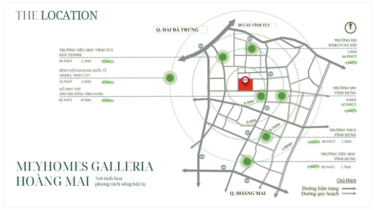 Vị trí Chung cư Meyhomes Galleria Hoàng Mai